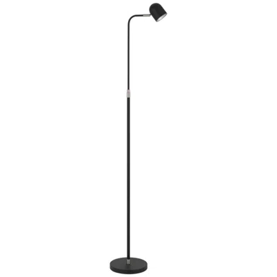 Cal Lighting Stratus Led 9w Dimmable Metal Adjustable Floor Lamp In Black