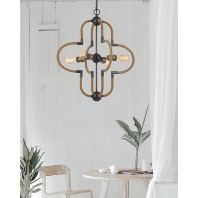 Cal Lighting Tahoka 4 - Light Dimmable Sputnik Novelty Chandelier In Brass