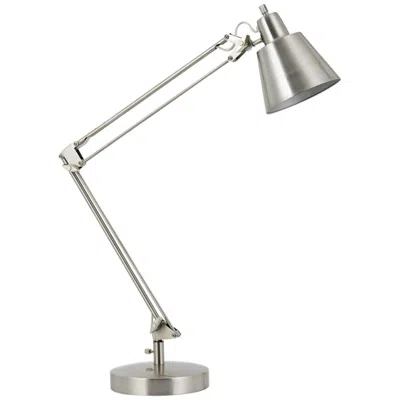 Cal Lighting Udbina 27" Adjustable Height Modern Architects Desk Lamp In Silver