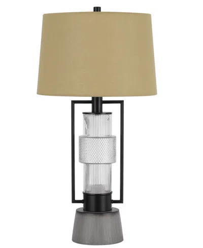 Cal Lighting Vallda 31" Height Metal Table Lamp In Matte Black,cement