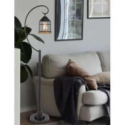 Cal Lighting Valparaiso 63" Arched Floor Lamp In Bronze
