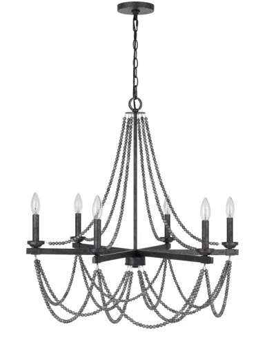 Cal Lighting Ventura 30" Height Metal Chandelier In Aged Silver