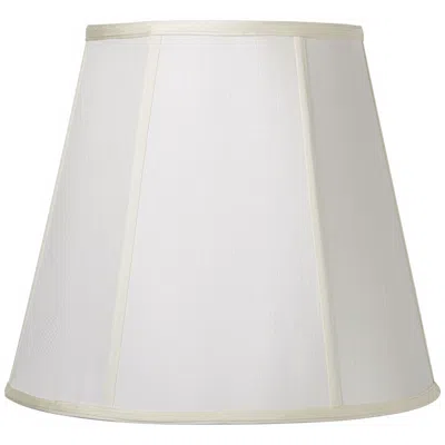 Cal Lighting White Faux Silk Empire Hardback Shade 10x16x14 (spider)