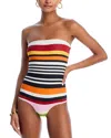 Cala De La Cruz Alison Strapless One-piece Swimsuit In Multi