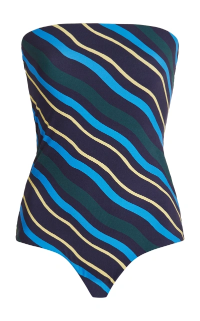 Cala De La Cruz Alison One-piece Swimsuit In Blue