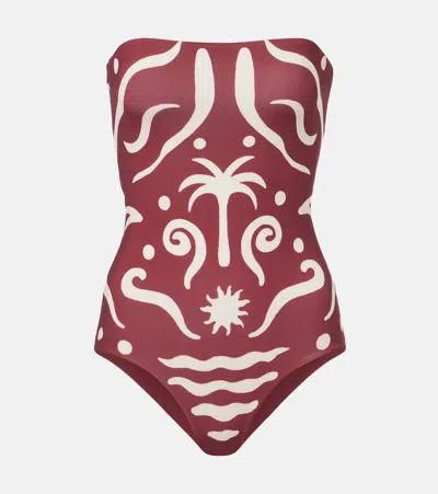 Cala De La Cruz Allison Swimsuit In Burgundy