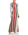 Cala De La Cruz Amay Striped Knit Maxi Dress In Multi