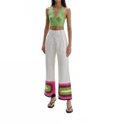 Cala De La Cruz Ariana Wide Leg Pants In Arco In Multi