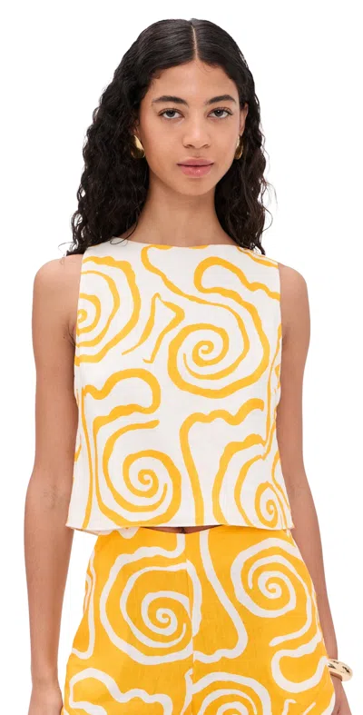 Cala De La Cruz Avelino Top Bigaroivory In Yellow
