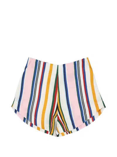 Cala De La Cruz Bahamas Striped-pattern Shorts In Multi