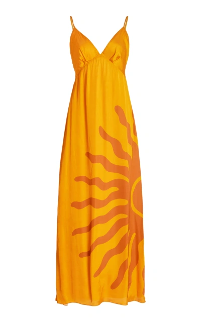 Cala De La Cruz Bahia Dress In Orange