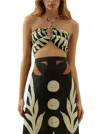 Cala De La Cruz Bari Top In Pira Black-white In Multi