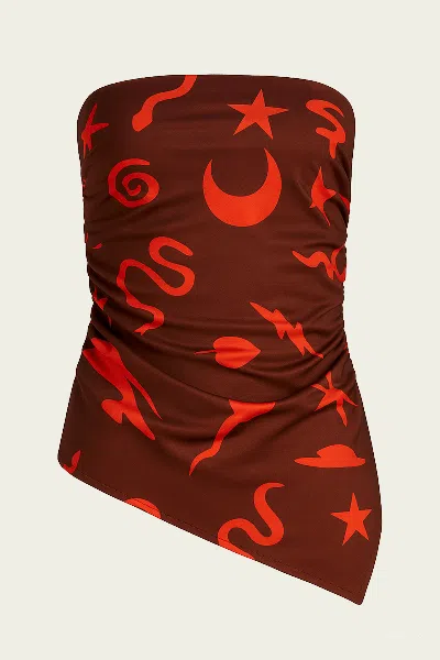 Cala De La Cruz Charlotte Top In Cairo Carmin In Multi