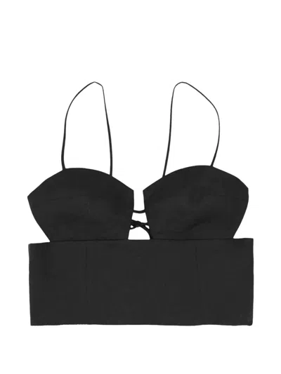Cala De La Cruz Cutout Top In Black