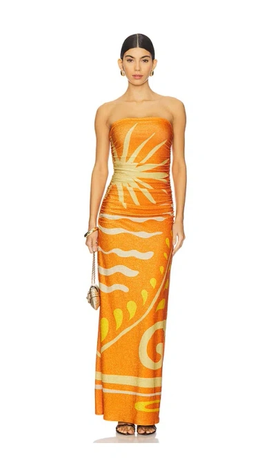 Cala De La Cruz Daphne Dress In Malibun Aranja