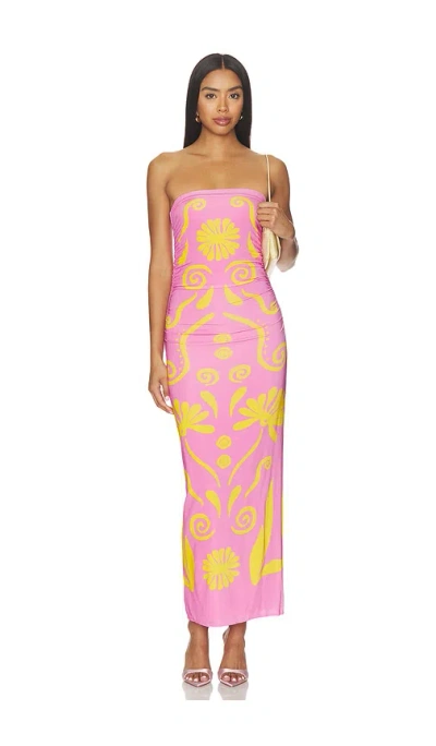 Cala De La Cruz Daphne Dress In Pink