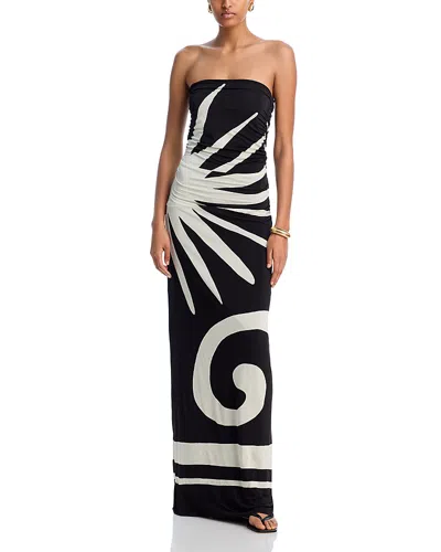 Cala De La Cruz Daphne Printed Tube Dress - Exclusive In Malibubw