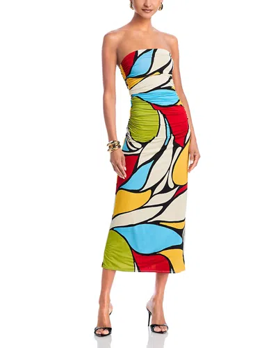 Cala De La Cruz Daphne Strapless Tube Dress In Vitral Multi