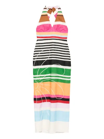 Cala De La Cruz Dasha Maxi Dress In Multi