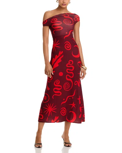 Cala De La Cruz Debora Dress In Red