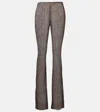 Cala De La Cruz Dries Sequined Flared Pants In Brown