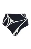 Cala De La Cruz Elisa Bikini Bottom In Black,white