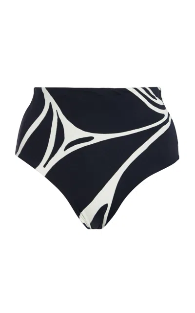 Cala De La Cruz Elisa Bikini Bottom In Black,white