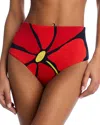 Cala De La Cruz Eliza Floral Bikini Bottom In Camllia