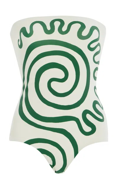 Cala De La Cruz Exclusive Alison One-piece Swimsuit In Ivory