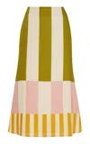 Cala De La Cruz Exclusive Fabiana Linen Skirt In Multi