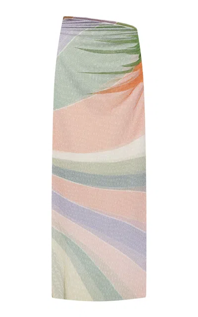 Cala De La Cruz Exclusive La Isla Patella Sparkling Mesh Skirt In Multi