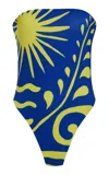 Cala De La Cruz Exclusive Lore One-piece Swimsuit In Blue