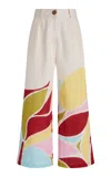 Cala De La Cruz Exclusive Riviera Ariana Linen Pants In Multi