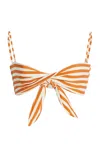 Cala De La Cruz Exclusive Tunis Bikini Top In Stripe