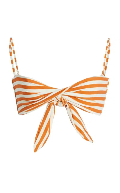 Cala De La Cruz Exclusive Tunis Bikini Top In Stripe