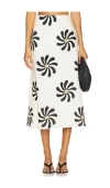 Cala De La Cruz Fabiana Skirt In Black,white