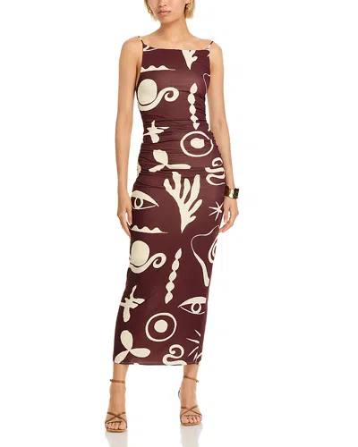 Cala De La Cruz Flavia Dress In Brown