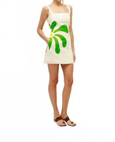 Cala De La Cruz Floral Print Mini Dress In White