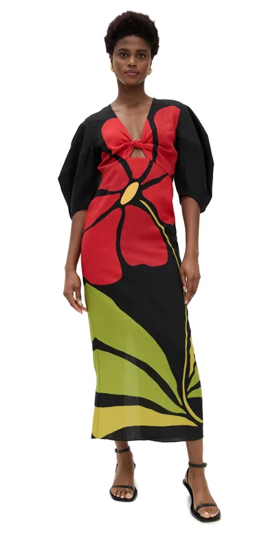 Cala De La Cruz Gaia Dress Camelliacarmin