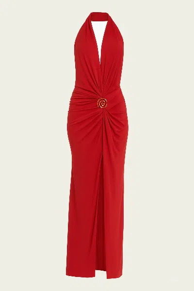 Cala De La Cruz Ginevra Dress In Carmin In Red