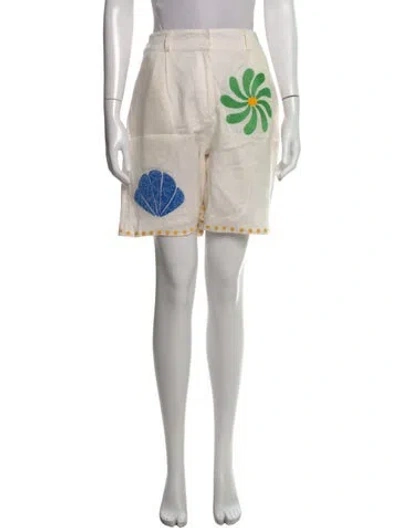 Pre-owned Cala De La Cruz Graphic Print Knee-length Shorts W/ Tags In Multi