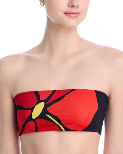 Cala De La Cruz Grecia Bandeau Bikini Top In Camllia
