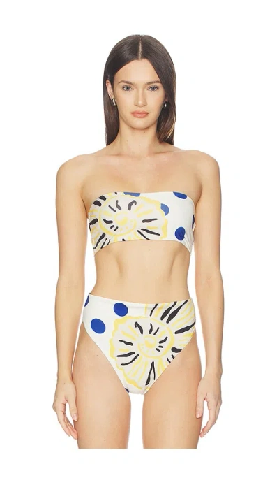 Cala De La Cruz Grecia Bikini Top In White