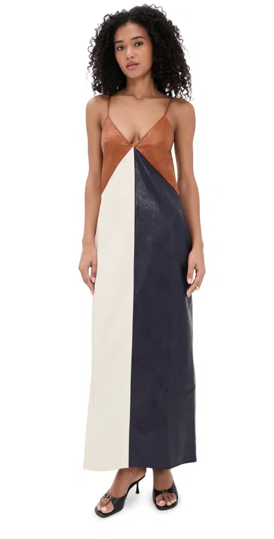 Cala De La Cruz Ilena Dress Indigo In Multi