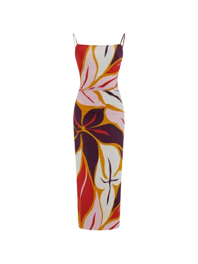 Cala De La Cruz Kim Floral-print Maxi Dress In Multi