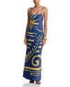 Cala De La Cruz Kim Sleeveless Maxi Dress In Malibuazul