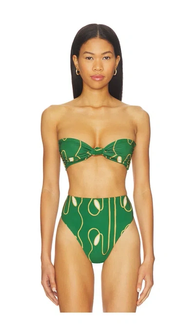Cala De La Cruz Lara Bikini Top In Brown