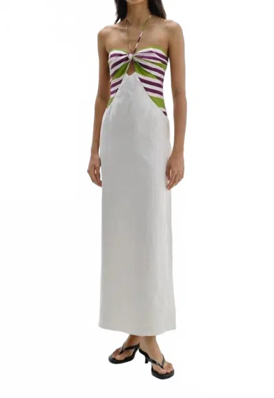 Cala De La Cruz Leda Dress In Tapestry In Neutral