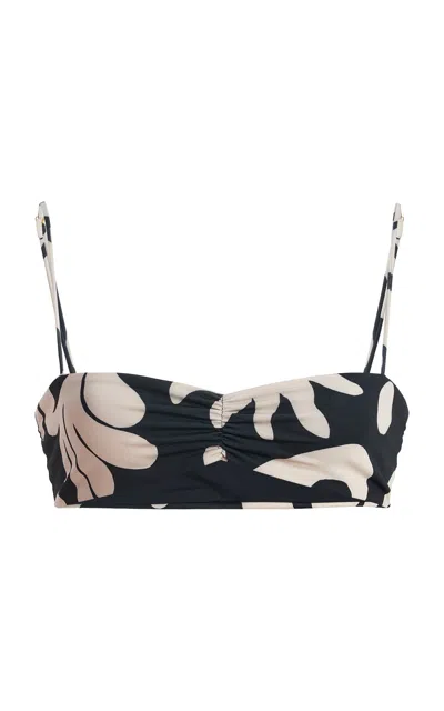 Cala De La Cruz Lilo Printed Bikini Top In Multi