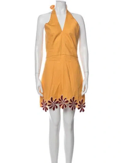 Pre-owned Cala De La Cruz Linen Mini Dress